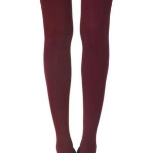 Burgundy Opaque Tights